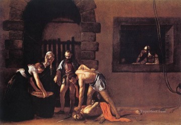 Caravaggio Painting - Beheading of Saint John the Baptist Caravaggio